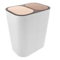 thumbnail image 1 of OULII Trash Recycling Container Plastic White for Home Use 1Set, 1 of 8