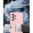 thumbnail image 4 of [3 in 1 for Samsung Galaxy A53 5G case, with 2 Pack Screen Protector, Camera Protection，Liquid Silicone Slim Shockproof Protective Phone Case [Microfiber Lining] (Pink), 4 of 12