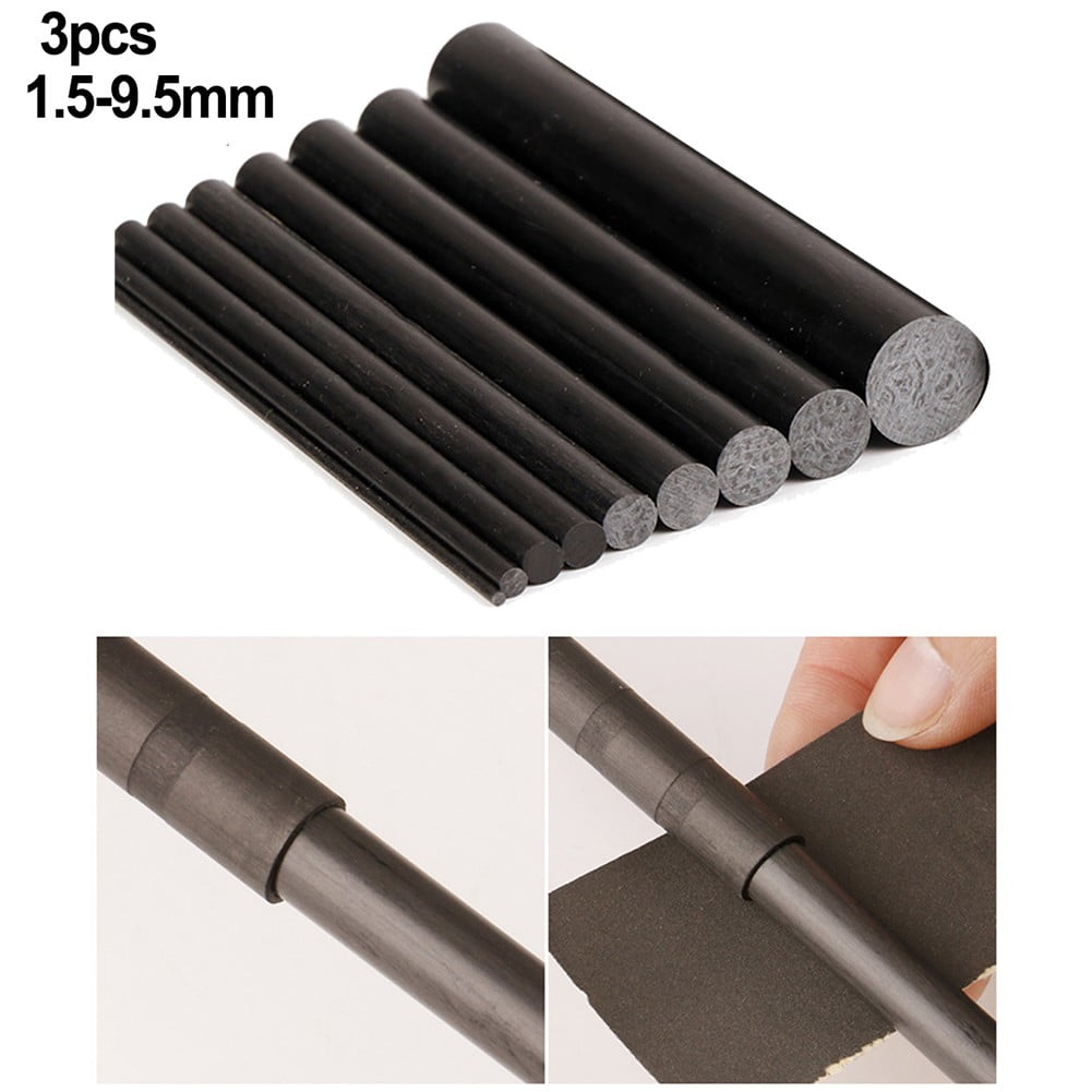 Leke Fishing Rod Repair Kit Carbon Fiber Sticks 1mm~9.5mm*10cm for Broken  Fishing rod 