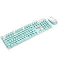 thumbnail image 1 of Wireless Keyboard Retro Round Keyboard Mechanical Keyboard Mouse Set Computer Keyboard (sky-blue), 1 of 2
