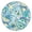 BOHO091, variant on 44in Round Tablecloth with Elastic Edge, Waterproof Fitted Table Cover for 36-44" Tables, Boho Theme Polyester Reusable Table Cloths Wipe Clean for Picnic, Dining, Outdoor Use and Party Decor