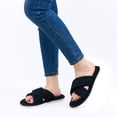 thumbnail image 7 of Ecetana Women's Slippers Soft Comfort House Shoes for Women Cross-Strap Fleece Slippers, 7 of 7
