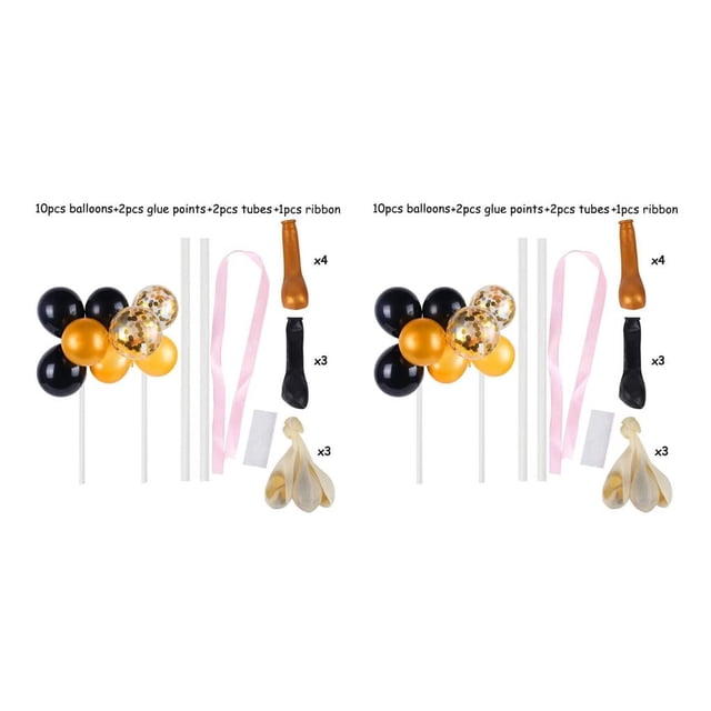 bedienty Cake Topper Home Wedding Party Cake Balloon Ribbon Straws Decoration Pastry Decor Sapphire Glitter Balloon 5# 2Set