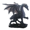 thumbnail image 2 of Medium Black Midnight Dragon Figurine Statue Fairy Tale Fantasy Mythical New, 2 of 2