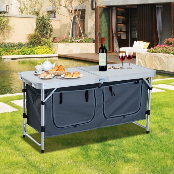Kadyn 47" Folding Cleaning Table Portable Camping, Tables for Camping