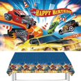 thumbnail image 1 of Set de decoración para fiestas, juego de carreras, cumpleaños, con mantel, 1 of 6