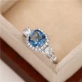 thumbnail image 6 of K-KED Elegant Women Delicate Jewelry 925 Silver Blue Cubic Zirconia Wedding Ring Sz 6-10-6, 6 of 9