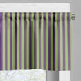 thumbnail image 3 of Ambesonne Vintage Valance Pack of 2, Blue Green Bold Stripes, 54"X18", Royal Blue Lime Green, 3 of 5