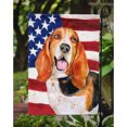 thumbnail image 3 of Carolines Treasures BB9704GF Basset Hound Patriotic Flag Garden Size  Small multicolor, 3 of 3