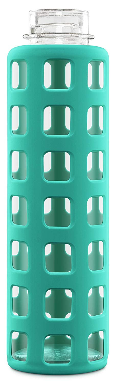 Ello Syndicate BPA-Free 20 Ounce Glass Water Bottle with Flip Lid