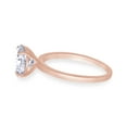 thumbnail image 3 of 1 1/3 Cttw Oval Cut Lab Created Moissanite Diamond Solitaire Engagement Ring For Women In 10K Solid Rose Gold (Clarity : VVS1, 1.33 Cttw) Ring Size -4, 3 of 6