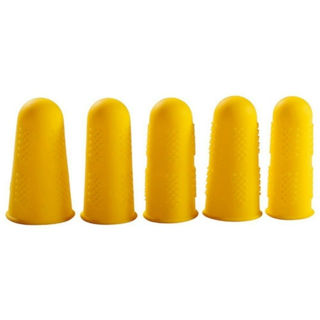 3/5 Pcs Protège-Doigts en Silicone Housse de Manchon Anti-Coupure Résistant à la Chaleur Cuisine