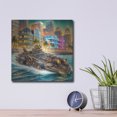 thumbnail image 4 of Luxe Metal Art 'Steampunk Speedboat In Miami' by Rey Klimt Metal Wall Art, 12" x 12", 4 of 9