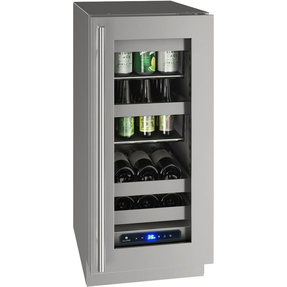 U-Line Uhbv515-01A 15" Wide 8 Wine Bottle And 54 Can Capacity Built-In Or Free Standing