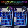 thumbnail image 5 of Wireless Gaming Keyboard with knob and Mouse Combo USB Dongle 2.4G Rechargeable 3000mAH Battery RGB Backlit Stainless Panel 4200DPI, 5 of 5