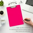 thumbnail image 5 of ALAZA Plastic Clipboard A4 Letter Size Decorative Clipboards for Students Women Men 9" x 12.5" Deep Pink, 5 of 6