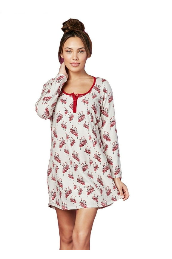 French Dancers Stretch L/S Henley Nightshirt - 1264-SH7-7531