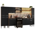 thumbnail image 1 of Cocina Integral Madesa 325cm Marrón/Negro Emilly, 1 of 10