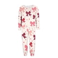 thumbnail image 5 of HWRETIE Women's Plus Size Printed Long Sleeve Pants Set Casual Home Suit Valentine's Day Outfit Fashion Comfy Loungewear Two-Piece Set for Relaxed Daily Style Pink-1, 5 of 5