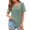 Green, variant on Womens Plus Size Tops Womens Tee Shirts Women's Summer Top Casual Rural Square Neck T Shirt Short Sleeved Fashion Loose Top Plus Size Fitted T-Shirts L
