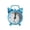 E002- Blue, variant on Small Desk Clock, Battery Alarm Clock, 1.6 In, Round Face, Twin Alarm Bells, Tabletop Display, White Coating, 1 Pc