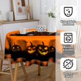 thumbnail image 4 of Halloween Tablecloth Round 60 inch Pumpkin Table Cloths Ghost Table Cloth Castle Witch Circle Tablecloth for Dining Halloween Decorations Scary Night Bat Fall Autumn Buffalo Plaid, 4 of 6
