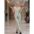 thumbnail image 2 of Conjunto Elegante 2 Piezas Pantalon Wide Legs Blusa Cruzada Outfit para Mujer, 2 of 5