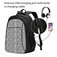 thumbnail image 2 of Fotbe Weave Geometric Mochila con Estampado y Puerto USB para Hombre y Mujer, Mochila Antirrobo, Mochila de Viaje, Mochila Escolar, Mochila Universitaria, 2 of 7