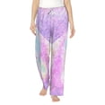 thumbnail image 2 of Lsque Purple Sparkling Butterfly Print Women's Pajama Pants, Lounge Pant - Comfortable Home Wear,Elastic Waistband, Stylish Design-XX-Large, 2 of 9