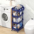 thumbnail image 3 of Carrito utilitario JIUYOTREE de 4 niveles con ruedas bloqueables, azul, 3 of 8