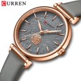 thumbnail image 2 of CURREN Ladies Watches Luxury Women's Clock Flower Dial Quartz Wristwatches Fashion Leather Female Branded Bracelet 9078, 2 of 5