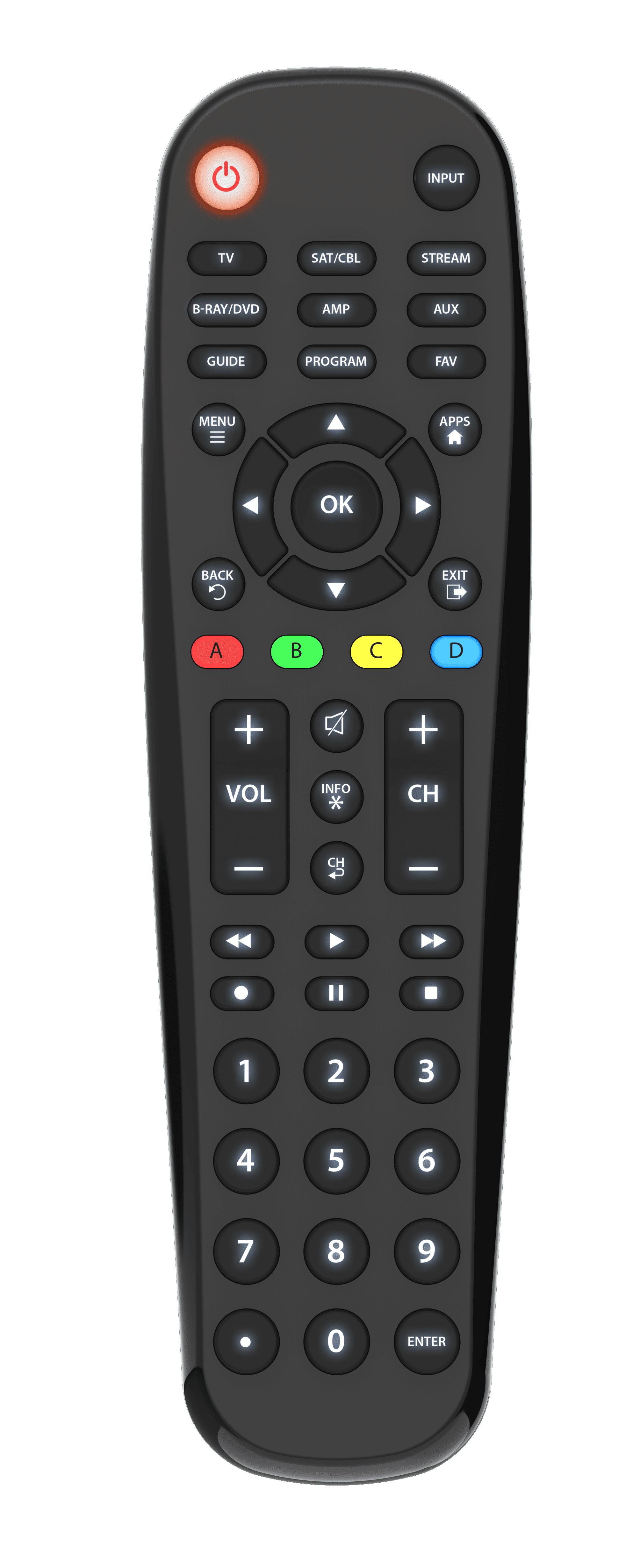 Blackweb 6 Device Universal Remote With Wire less Audio