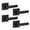 4-Half Dummy(One side, Screw inside), variant on 2 Pack Modern DuLever Door Handle Keyless Interior Dandle Set For Closet Or Doors Matte Black (only Single Sidee)