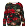 thumbnail image 4 of WXLWZYWL Womens Christmas Sweatshirts Cute Xmas Ugly 3D Graphic Print Sweaters Oversized Long Sleeve Round Neck Pullover Tops, 4 of 4