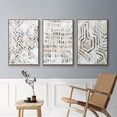 thumbnail image 5 of Sand Glyphs I - Framed Premium Gallery Wrapped Canvas L Frame 3 Piece Set - Ready to Hang, 5 of 9