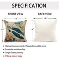 thumbnail image 4 of Throw Pillow Covers Sea Ocean Beach Theme Nautical Ocean Coral Seashells Decorative Pillow Case Coastal Cushion Covers Set of 4 Mediterranean Style Pillowslip 18" x 18", 4 of 7