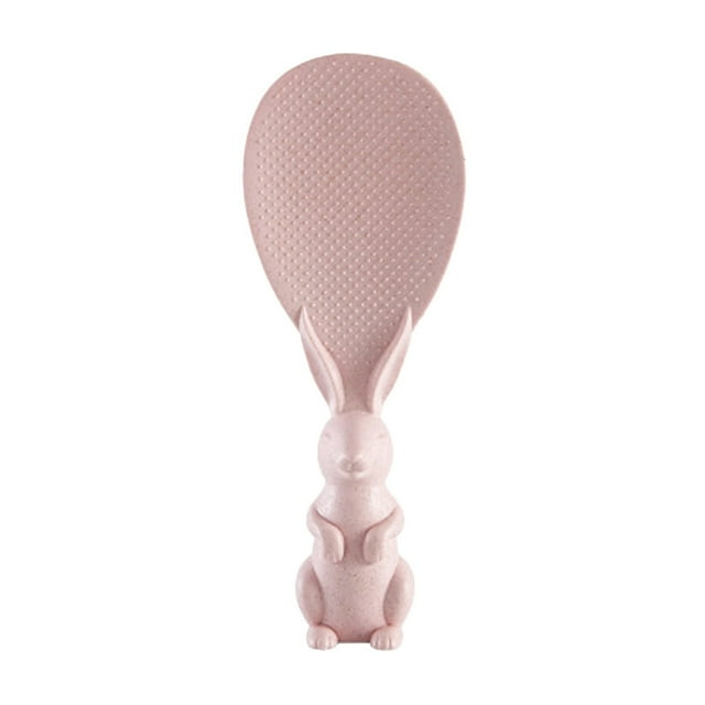 Binwennn Ensemble de Tapis de Table Ronds en Dentelle, Ensemble de Tapis de Table Ronde pour Petite Salle à Manger, Cuillère à Riz Pouvant Tenir Debout Sans Coller, Pelle à Riz pour la Maison, Cuillère à Riz Rabbit