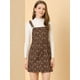 thumbnail image 2 of INSPIRE CHIC Vestido Floral Mono Correa Ajustable Falda De Tirantes Pana Para Mujer Marrón XL, 2 of 6