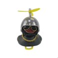 thumbnail image 1 of Pato Decorativo Negro Con Casco Cromado Plateado, 1 of 4
