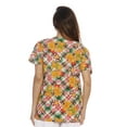 thumbnail image 3 of Just Love Women's V-Neck Printed Scrub Top (Gingerbread Man, X-Small), 3 of 3