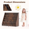 thumbnail image 3 of Costway 5 Tier Kids Bookshelf with Anti-Tipping Device Kids-friendly Height for Bedroom Brown, 3 of 10