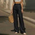 thumbnail image 6 of Mifsaly Womens Dress Pants for Work High Waisted Straight Leg Trousers Slim Fit Comfortable Business Casual Office Outfits with Pockets Black,XXL, 6 of 8