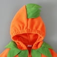 thumbnail image 6 of Odeerbi Toddler Boys Girls Layette Set Halloween Long Sleeve Romper Jumpsuit Outfits Cotton Baby Clothes Solid Color Baby Crawling Suit Newborn Long Pajamas Orange, 6 of 7