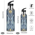 thumbnail image 2 of Yayeee 33oz Insulated Water Bottle Double Wall Stainless Steel with Flip Straw Lid, Yellow Forest Pattern, 2 of 7