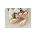 thumbnail image 2 of Golden Tone Rose Faux Pearl Antique Princess Teardrop Dangle Earrings, 2 of 4