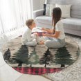 thumbnail image 3 of Red and Green Christmas Pattern Round Blanket,Comfortable Soft Flannel Throw Blanket,All Season,Warm Lightweight Blankets for Sofa Bed Couch Living Room Chair 47"x47", 3 of 5