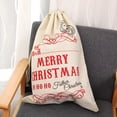 thumbnail image 5 of dianhelloya Large Drawstring Linen Gift Bag Candy Presents Storage Container for Christmas D, 5 of 8