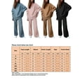 thumbnail image 2 of Frontwalk Womens Two Piece Outfit Sweater Set Wide Leg Pants Long Sleeve Knit Pullover Tops Lounge Sets Party Casual Outfits Camel XL, 2 of 2
