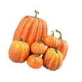 thumbnail image 2 of 7 calabazas artificiales de espuma Strade Fareast Limited para manualidades estantes para chimenea decorativas decoración de Halloween Naranja, 2 of 8