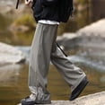 thumbnail image 2 of Wyobmus Men's Cargo Pants Outdoor Waterproof Design Bottom Side Zipper Sport Pants Casual Loose Straight Leg Pants Gray, 2 of 6